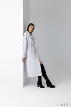 Luméri Studio | Coat Model gray 3 close-up detail – LUMÉRI