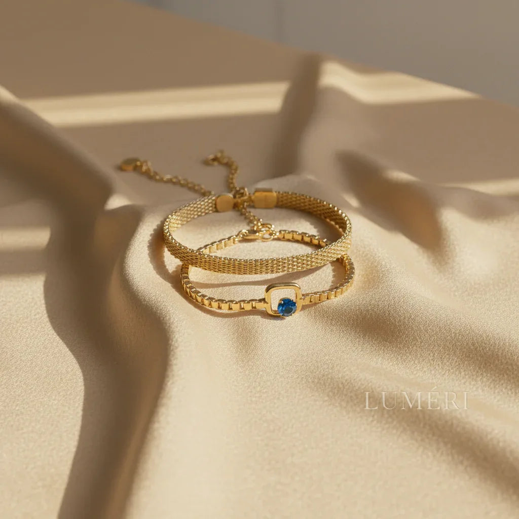 Essence_Blue_Sparkle_Bracelet_Set_Adjustable_Two_Piece_Minimalist_Jewelry_74ab2640-43a2-4711-8e69-82137ac27079 - LUMÉRI