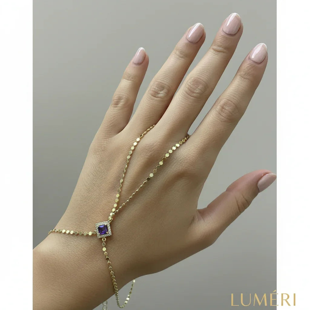 Essence_VIP_Pink_Sequin_Hand_Chain_Bracelet - LUMÉRI