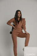 Luméri Leisure | Womens Beige Insulated Tracksuit Set 1 – LUMÉRI