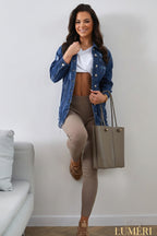 Luméri Studio | Ribbed Womens Leggings Made Of Cappuccino Cotton 3 – LUMÉRI