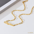 Luméri Essence | Full Silver Vintage Name Necklace Personalized product photo – LUMÉRI