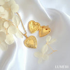 Luméri Bloom | 18 Karats Heart Locket Necklace product photo – LUMÉRI