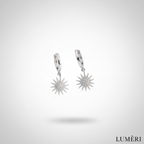 Luméri Aura | Silver Plated Sun Earrings With White Zircon Stone – LUMÉRI luxury jewelry