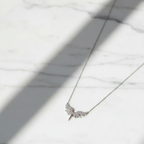 Luméri Aura | 925 Sterling Silver Archangel Michael With White Stone product photo – LUMÉRI