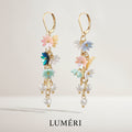 Luméri Essence | 24k Gold Earrings With Floral Design Handmade product photo – LUMÉRI