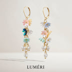 Luméri Essence | 24k Gold Earrings With Floral Design Handmade product photo – LUMÉRI