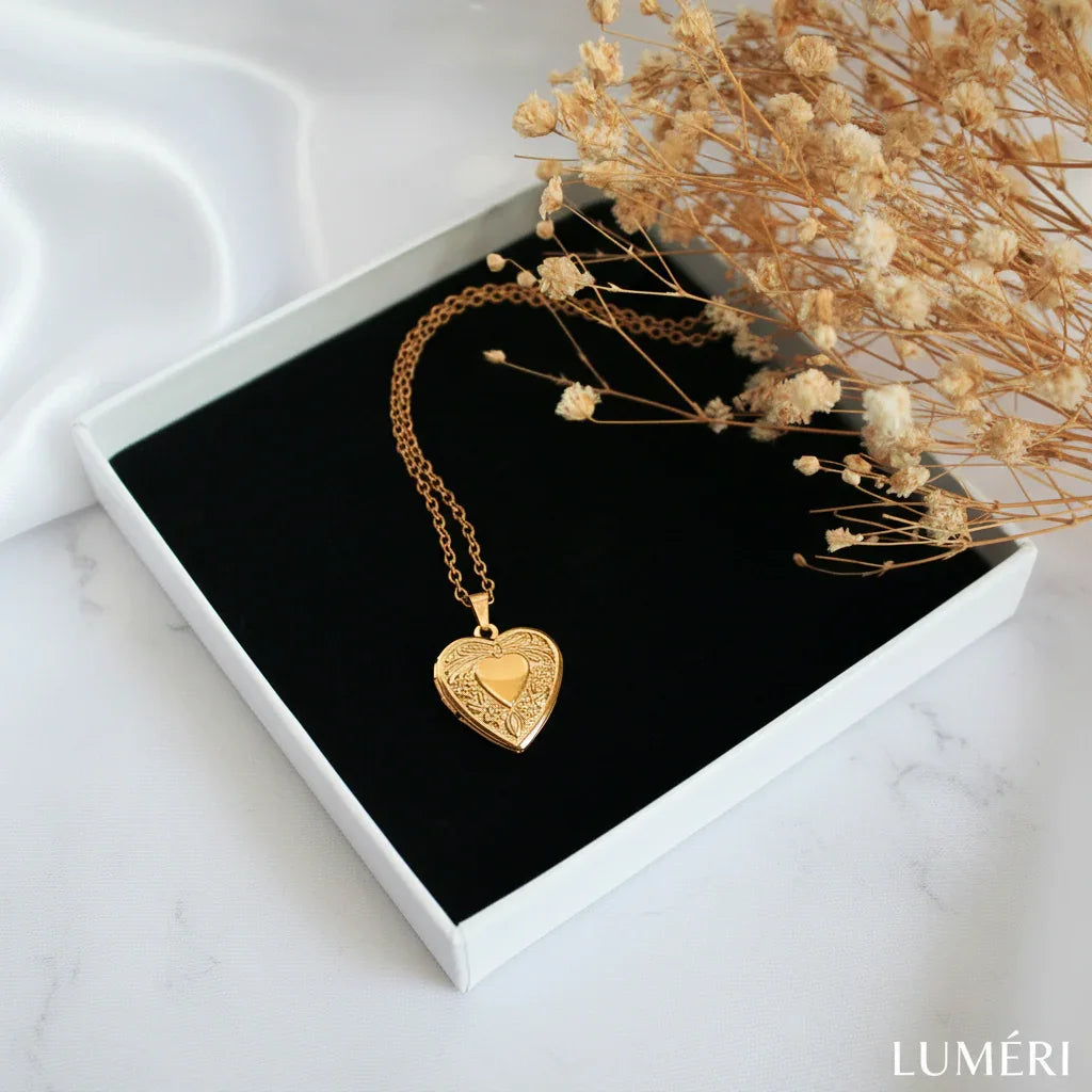 Luméri Bloom | 18 Karats Heart Locket Necklace – LUMÉRI luxury jewelry