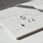 Luméri Bloom | Stainless Steel Silver Heart Necklace For Women close-up detail – LUMÉRI