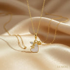 Luméri Luméri Bloom | Bloom  Stainless Steel Heart Paw Necklace for Women - Minimalist elegance for quiet luxury.