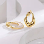Luméri Essence | Asymmetric Plaid Enamel Gold Tone Women Modern Stylish Jewelry – LUMÉRI luxury jewelry