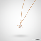 Luméri Bloom | 24 Karat Polaris Star Necklace close-up detail – LUMÉRI