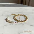 Luméri Aura | Pearl Chain Bracelet Set Adjustable Two Piece Minimalist Jewelry