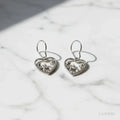 Luméri Bloom | Handmade Heart Earrings With Stars And Pearls product photo – LUMÉRI