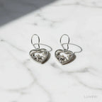 Luméri Bloom | Handmade Heart Earrings With Stars And Pearls product photo – LUMÉRI