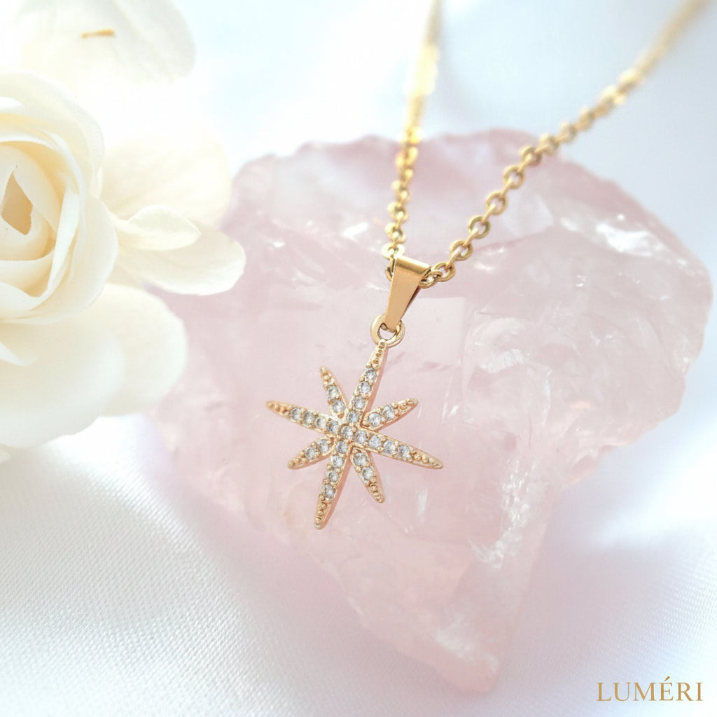 Luméri Bloom | 24 Karat Polaris Star Necklace – LUMÉRI luxury jewelry