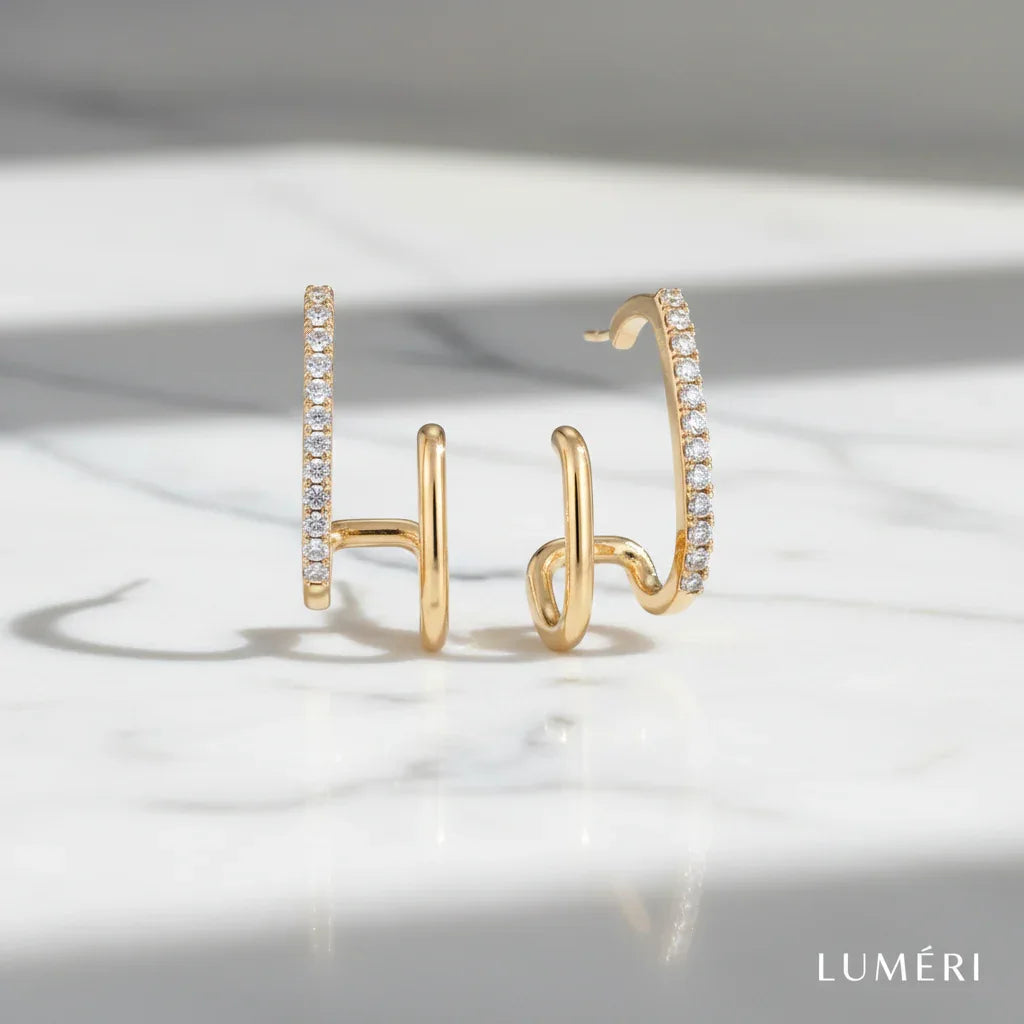 Luméri Aura | Zircon Stud Earrings Women Elegant Sparkling Crystal Everyday Jewelry – LUMÉRI luxury jewelry