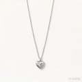 Luméri Bloom | Stainless Steel Silver Heart Necklace For Women product photo – LUMÉRI
