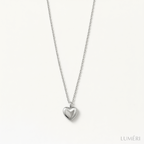 Luméri Bloom | Stainless Steel Silver Heart Necklace For Women product photo – LUMÉRI