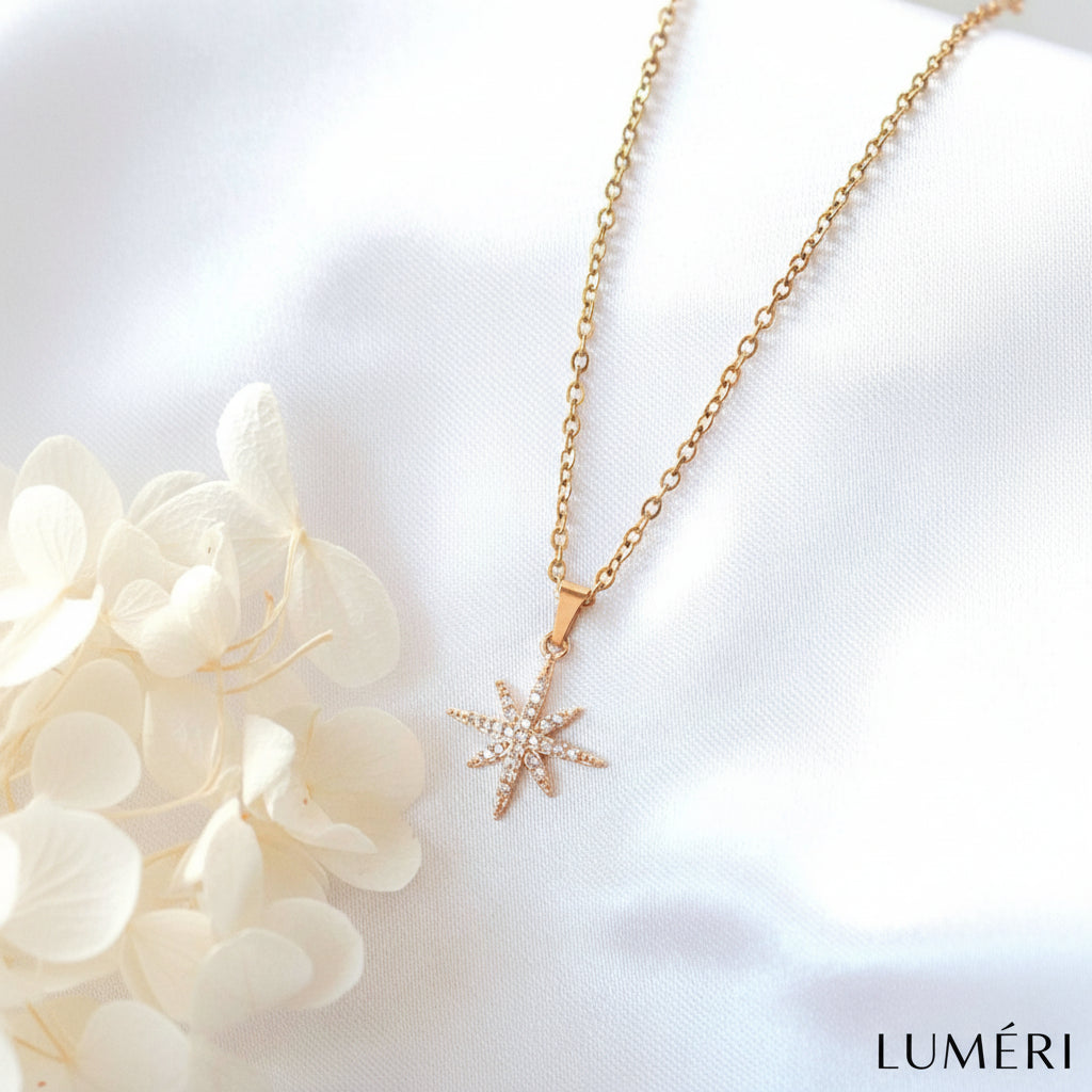 Luméri Bloom | 24 Karat Polaris Star Necklace – LUMÉRI luxury jewelry