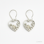 Luméri Bloom | Handmade Heart Earrings With Stars And Pearls – LUMÉRI luxury jewelry