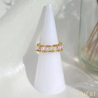 Luméri Essence | 18 Karat Pastel Rainbow Hand Wired Band Ring – LUMÉRI luxury jewelry