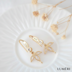 Luméri Bloom | 24 Karats Cubic Zirconia Flower Petals Hook Earrings – LUMÉRI luxury jewelry