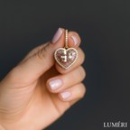 Luméri Bloom | 16k Gold Hoop Earrings With Pink Heart Cubic Zirconia – LUMÉRI luxury jewelry