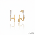 Luméri Aura | Zircon Stud Earrings Women Elegant Sparkling Crystal Everyday Jewelry product photo – LUMÉRI