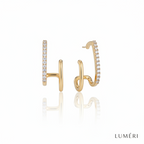 Luméri Aura | Zircon Stud Earrings Women Elegant Sparkling Crystal Everyday Jewelry product photo – LUMÉRI