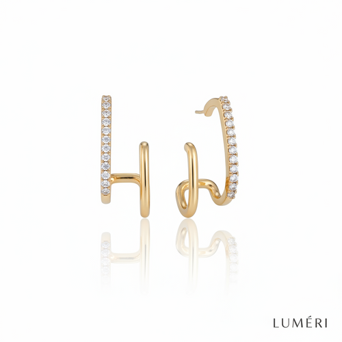 Luméri Aura | Zircon Stud Earrings Women Elegant Sparkling Crystal Everyday Jewelry product photo – LUMÉRI