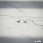 Luméri Bloom | 925 Sterling Silver Dragonfly Earrings With White Zircon For Women product photo – LUMÉRI