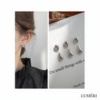 Luméri Solis | Teardrop Earrings For Women Elegant Minimal Classic Jewelry close-up detail – LUMÉRI