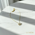 Luméri Aura | Stainless Steel Zircon Bow Necklace For Women product photo – LUMÉRI