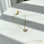 Luméri Aura | Stainless Steel Zircon Bow Necklace For Women product photo – LUMÉRI
