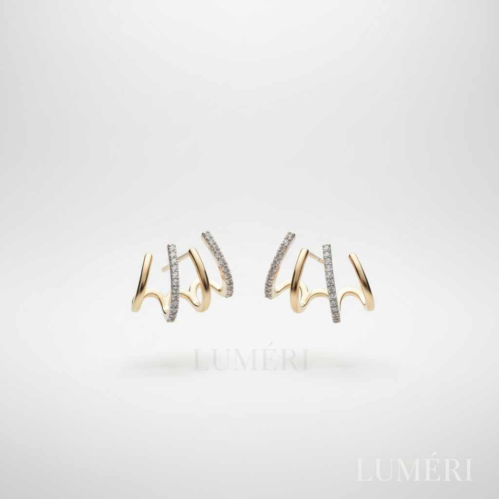 Luméri Aura | Multi Zircon Stone Earrings For Women Dainty Sparkling Elegant Jewelry – LUMÉRI luxury jewelry