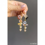 Luméri Essence | 24k Gold Earrings With Floral Design Handmade – LUMÉRI luxury jewelry
