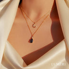 Luméri Bloom | Moon Layered Necklace 18 Karats Gold Plated – LUMÉRI luxury jewelry