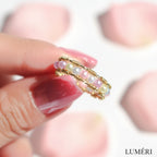 Luméri Essence | 18 Karat Pastel Rainbow Hand Wired Band Ring – LUMÉRI luxury jewelry
