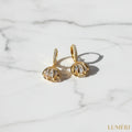 Luméri Bloom | 24 Karats Sea Shell Cubic Zirconia Hoops product photo – LUMÉRI