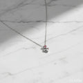 Luméri Bloom | Stainless Steel Pink Stone Heart Necklace For Women product photo – LUMÉRI
