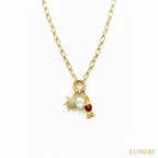 Luméri Essence | Stainless Steel Lock Removable Charm Hand Necklace product photo – LUMÉRI