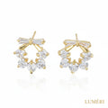 Luméri Aura | 18k Gold Stud Earrings With Cubic Zirconia product photo – LUMÉRI