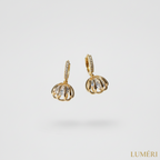 Luméri Bloom | 24 Karats Sea Shell Cubic Zirconia Hoops – LUMÉRI luxury jewelry