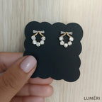 Luméri Aura | 18k Gold Stud Earrings With Cubic Zirconia – LUMÉRI luxury jewelry