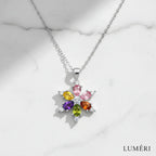 Luméri Essence | 925 Sterling Silver Mixed Necklace Elegant Minimal Silver Jewelry close-up detail – LUMÉRI