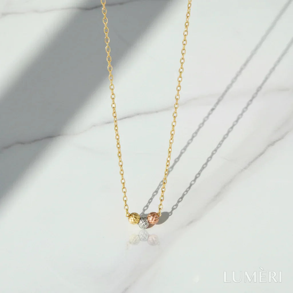 Luméri Essence | Stainless Steel Beaded Necklace For Women product photo – LUMÉRI