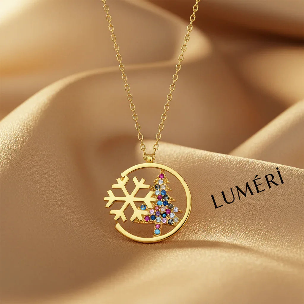 Luméri Bloom | 925 Sterling Silver Christmas Tree Necklace Snowflake Elegant Women's – LUMÉRI luxury jewelry