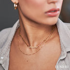 Luméri Essence | Full Silver Vintage Name Necklace Personalized – LUMÉRI luxury jewelry