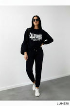 Luméri Leisure | Womens Tracksuit Set With An Application Navy Blue 1 – LUMÉRI